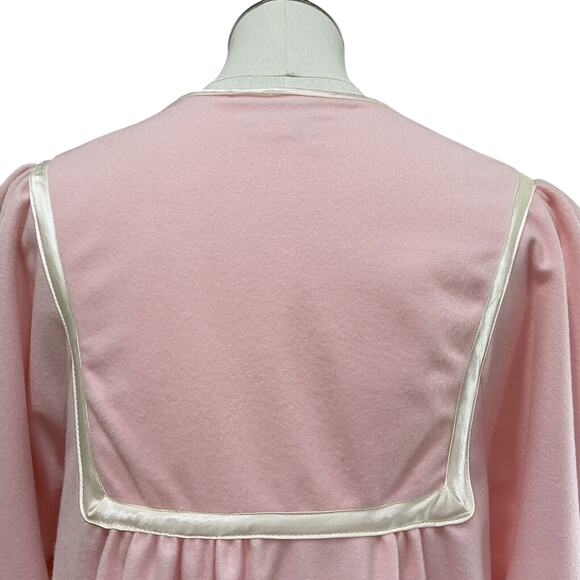 Vintage 70s Styled by SAYBURY Pink & Pastel Zip Front Maxi Robe Women's Size S - Picture 8 of 9